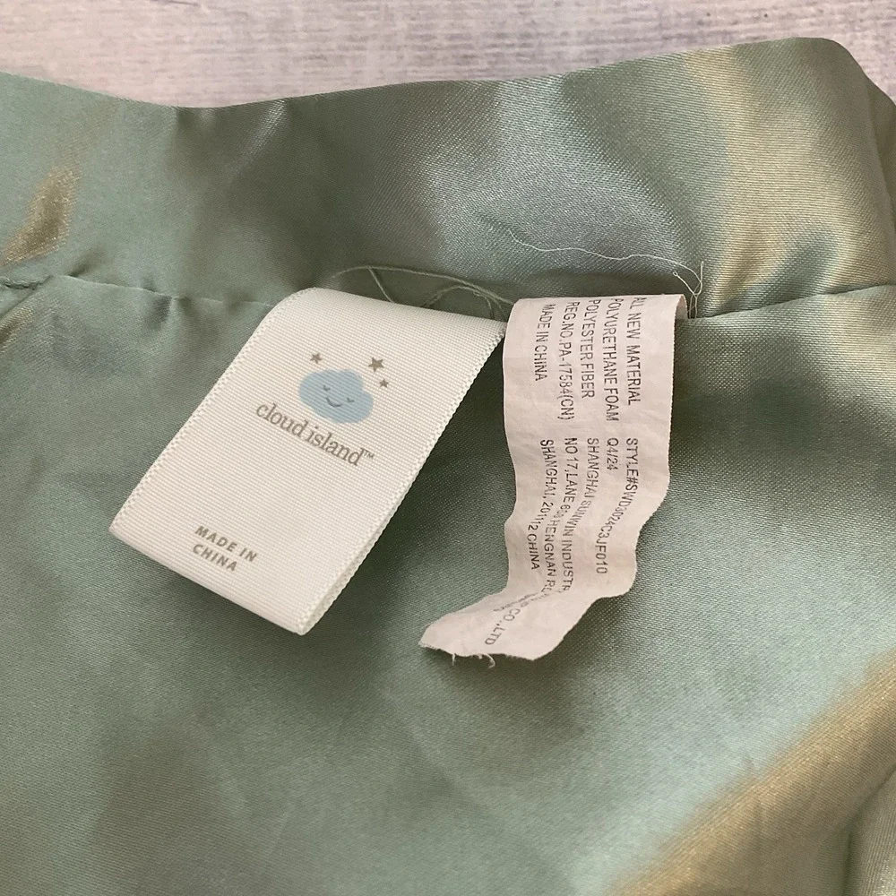 Cloud‎ Island Dragon Wings Lovey Green Plush Baby Security Blanket Satin